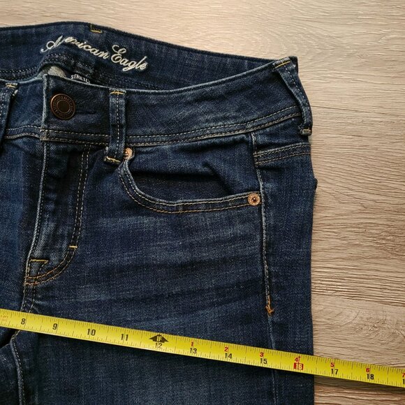 American Eagle Jeans 6 L Original Boot Low Rise Medium Wash Denim Western - Picture 7 of 11
